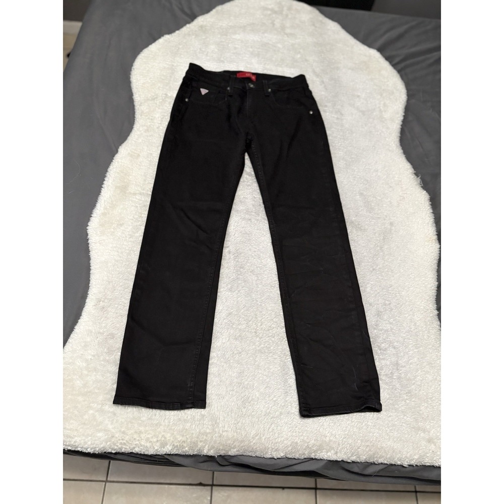 Guess Vermont Slim Mens Black‎ Jeans Size 30x30 Pants Stretch Distressed